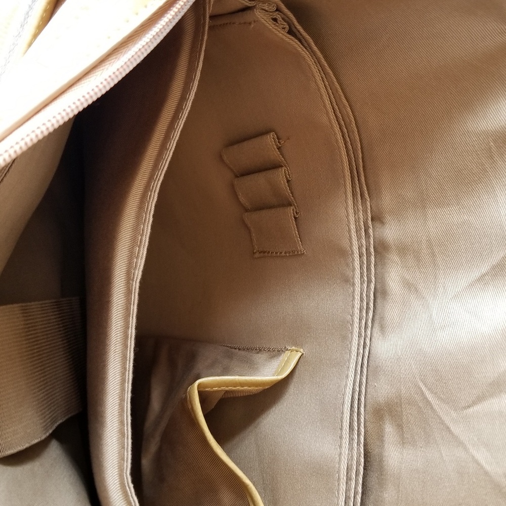 Coldwater Creek Tan Faux Leather Briefcase NWOT - Picture 8 of 8